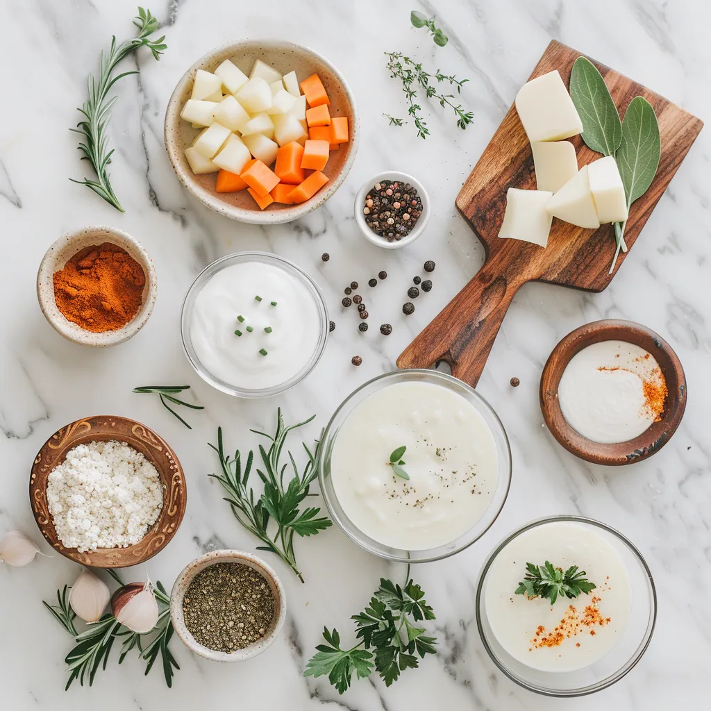 Aromatic Loaded Potato Soup Recipe for Cozy Nights ingredients