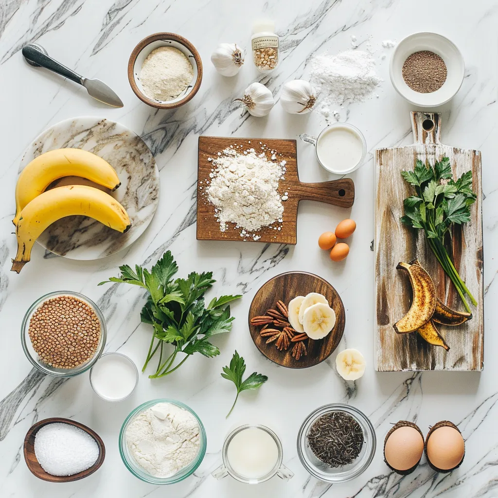 Crispy Old Fashioned Banana Bread ingredients