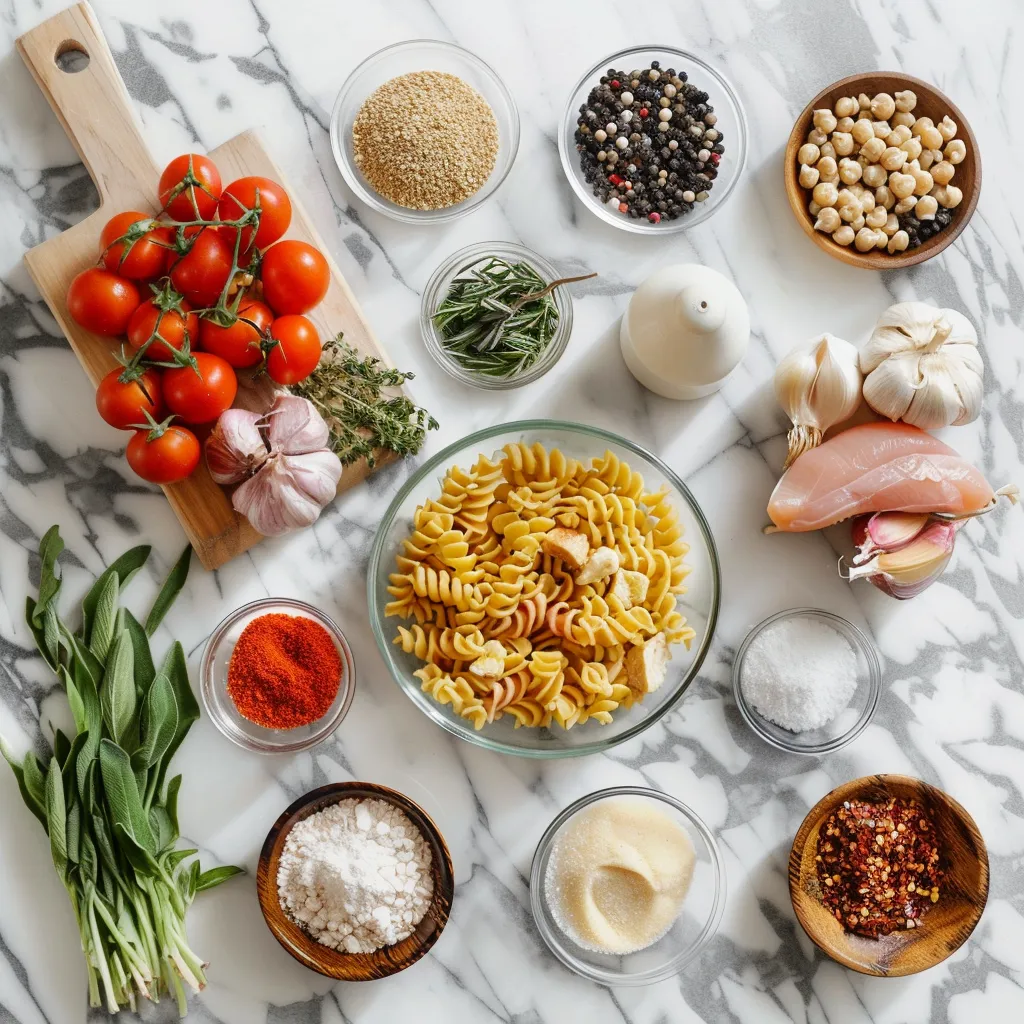 Delectable Spicy Chicken Pasta Recipe in 30 Minutes ingredients