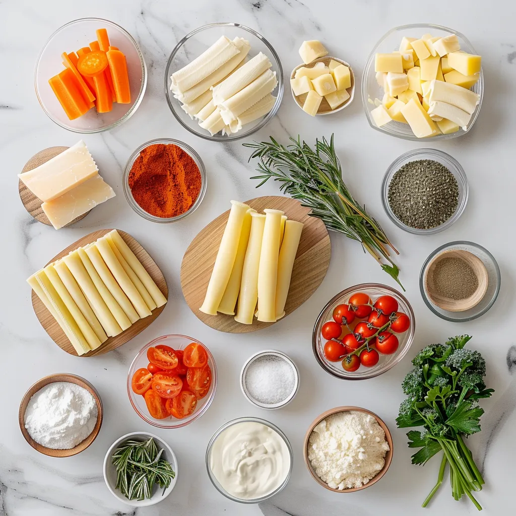 Golden Manicotti Recipe: A Festive Family Feast ingredients