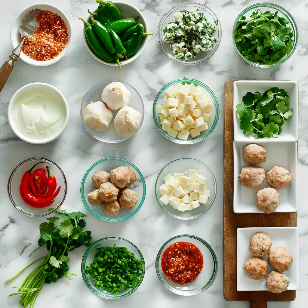 Heavenly Chili Lime Party Meatball Appetizer Recipe ingredients