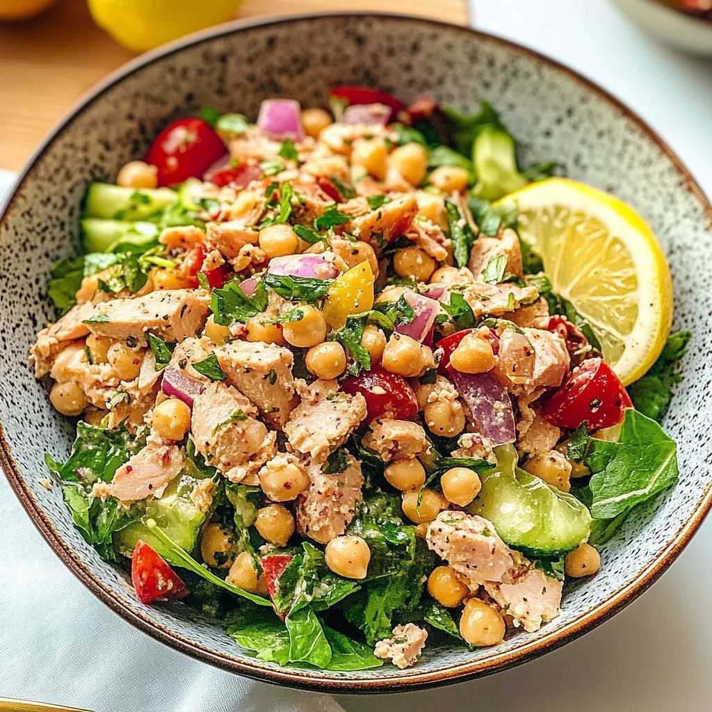 Lemon Tahini Chickpea Tuna Salad Scrumptious
