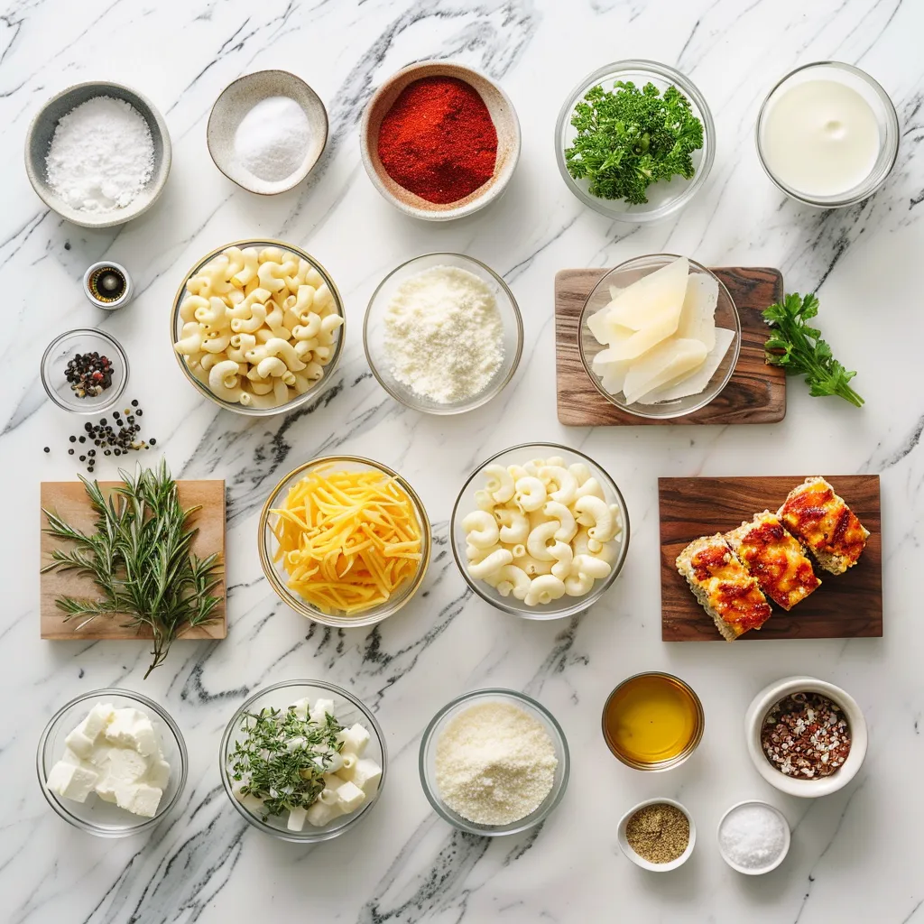 Tempting Mac and Cheese Meatloaf ingredients