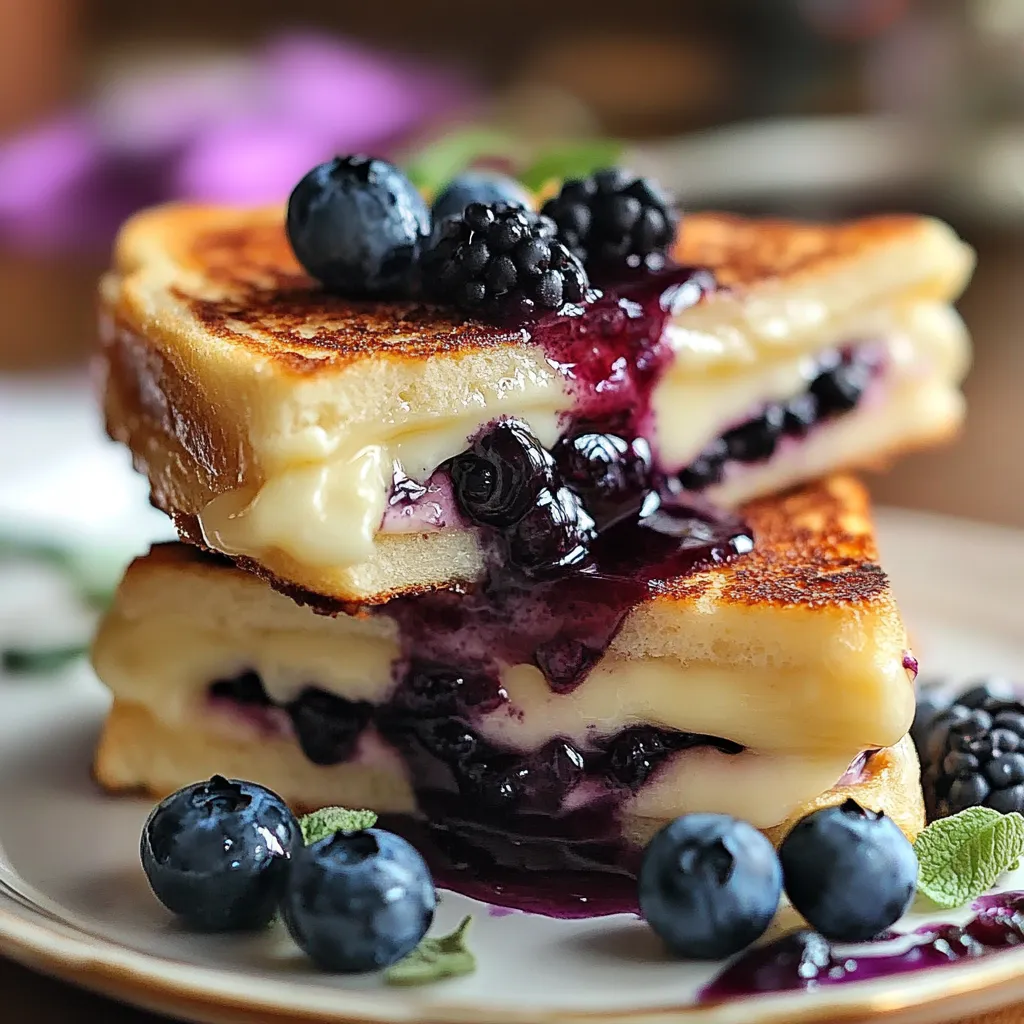 Amazing Rich Blueberry Grilled Cheese Delight Recipe