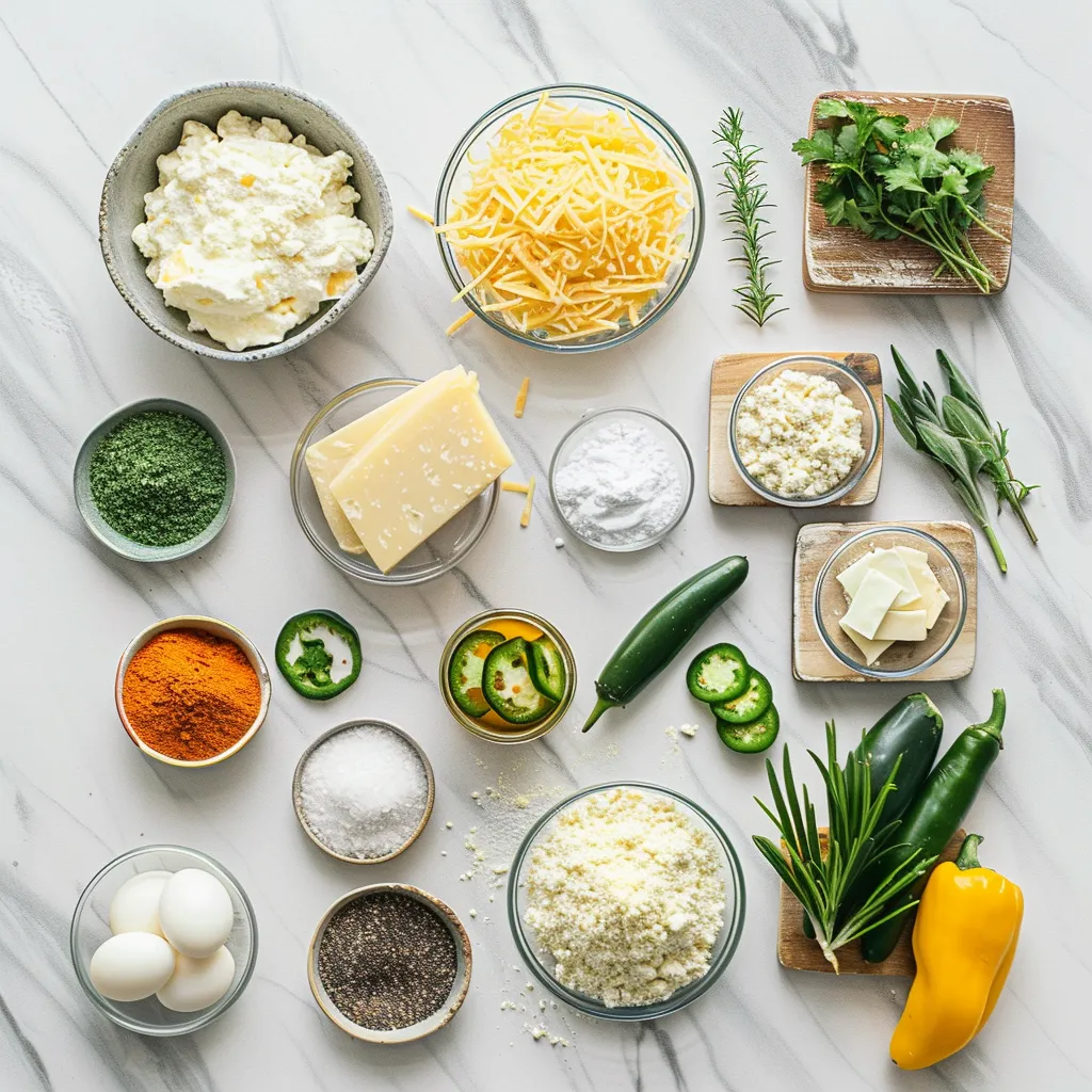 Irresistible Cheddar Jalapeño Cornbread Muffins Recipe ingredients