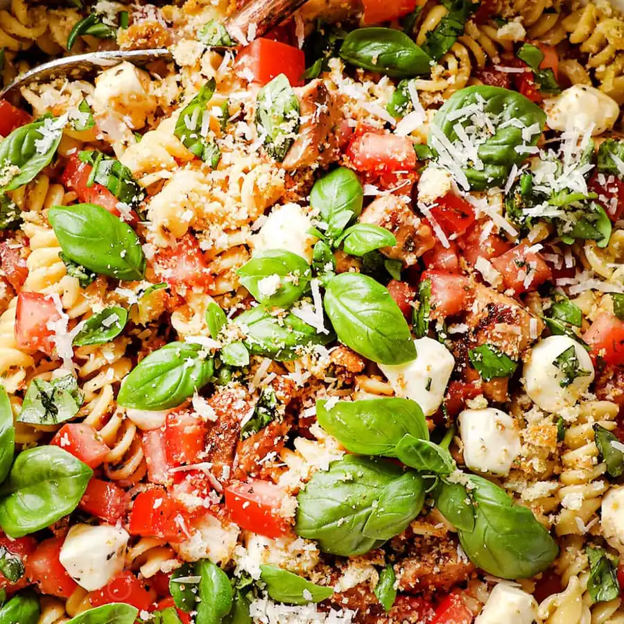 Legendary Italian Chicken Pasta Salad (Bruschetta Style) — Faster Than Takeout