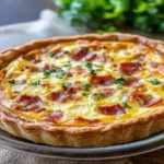 Bacon & Cheese Quiche – Crispy & Creamy Breakfast