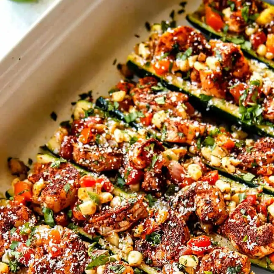 Incredible Stuffed Zucchini Boats with Cilantro Lime Shrimp — 30-Min Family Dinner Everyone Loves