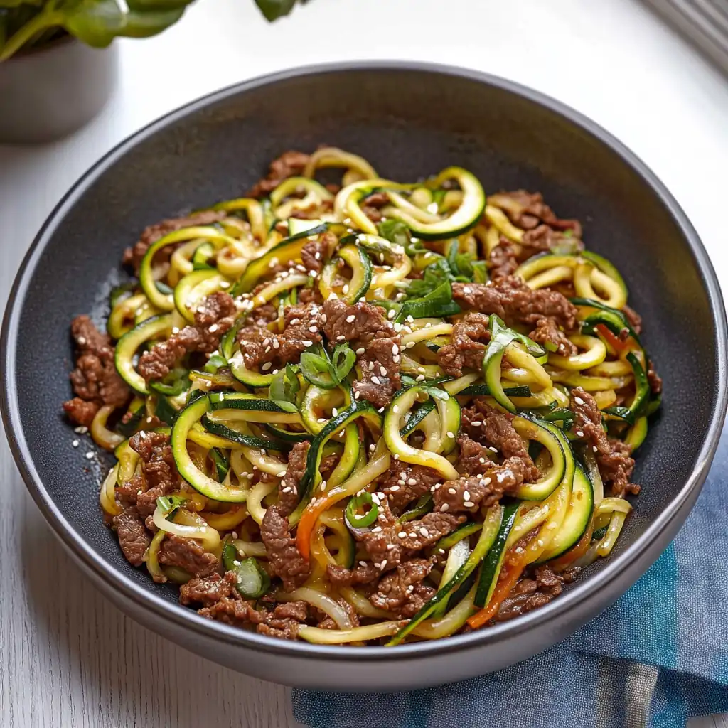 Healthy Korean Beef Zoodles: A 20-Minute Flavor Explosion!