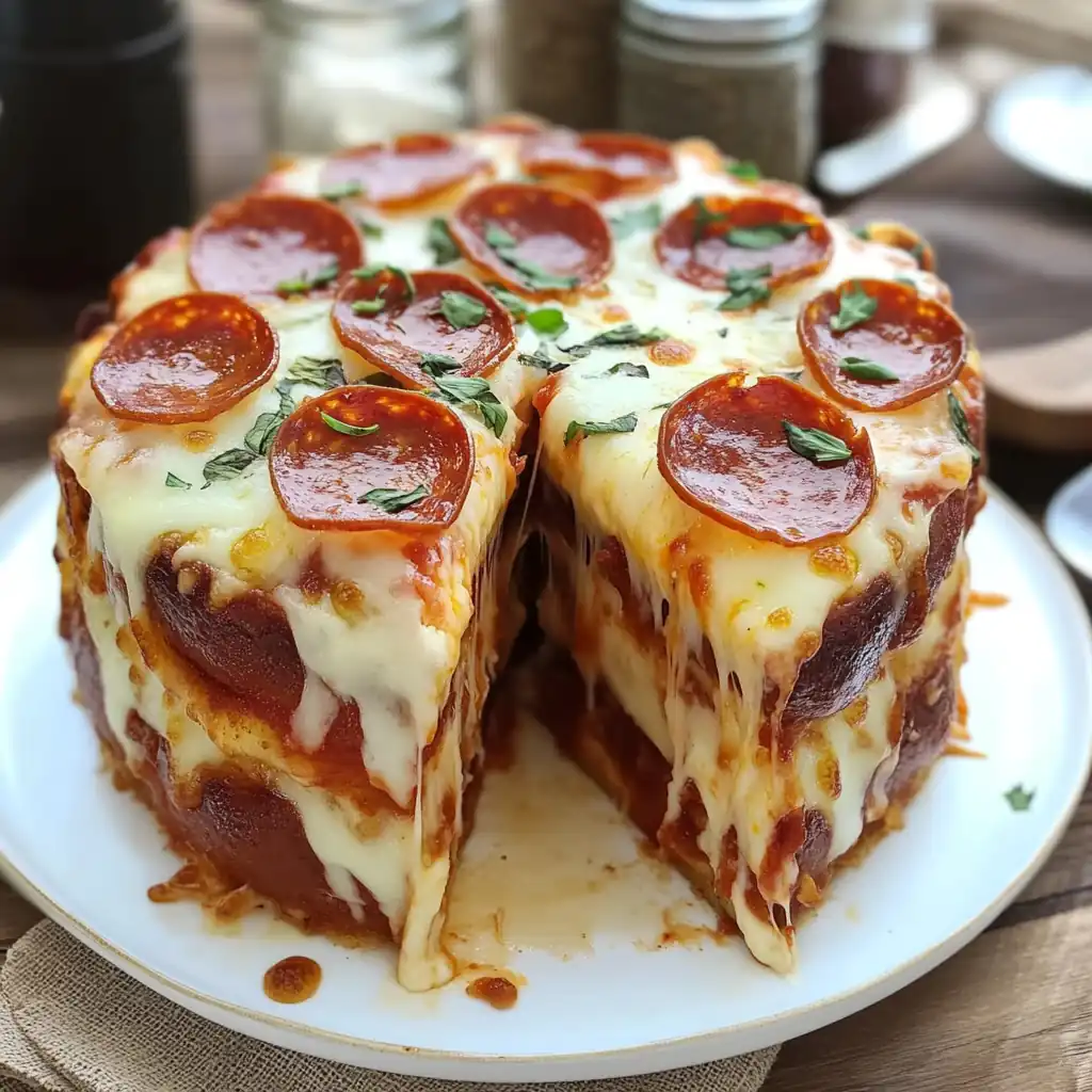 The Ultimate Pizza Cake — A Cheesy Game Changer!