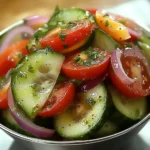 Crispy & Zesty: The Ultimate Marinated Cucumber Tomato Salad
