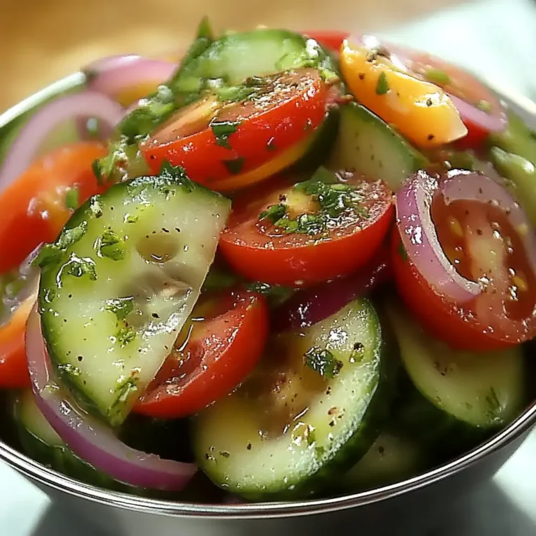 Crispy & Zesty: The Ultimate Marinated Cucumber Tomato Salad