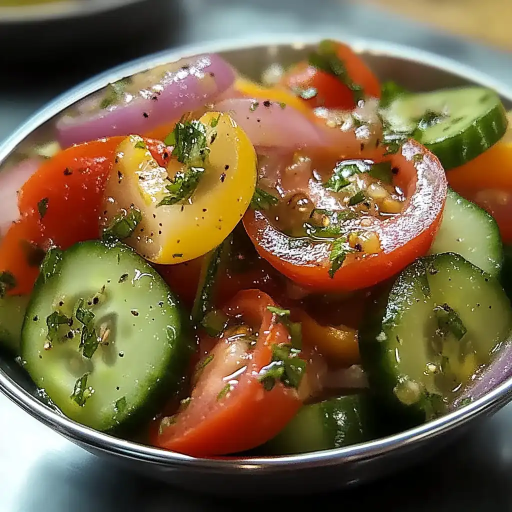 Crispy & Zesty: The Ultimate Marinated Cucumber Tomato Salad