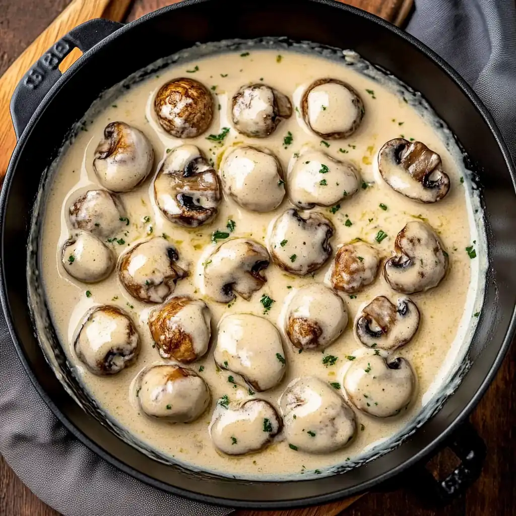 Creamy Garlic Parmesan Mushrooms: Quick Gourmet Bliss
