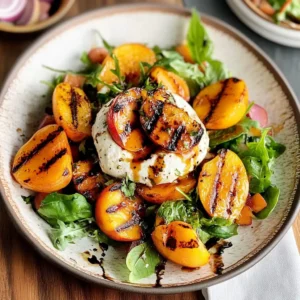 Irresistible Grilled Peach & Burrata Salad