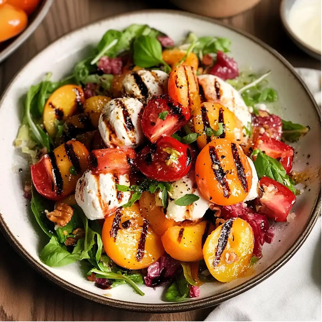 Irresistible Grilled Peach & Burrata Salad