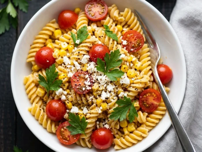 Mexican Street Corn Pasta Salad Recipe Perfect for Parties | Easy Summer Side Dish
