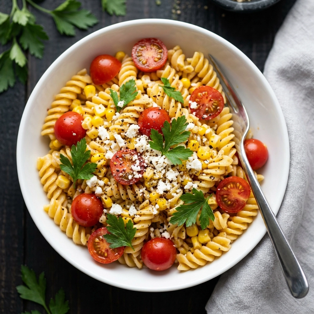 Mexican Street Corn Pasta Salad Recipe Perfect for Parties | Easy Summer Side Dish