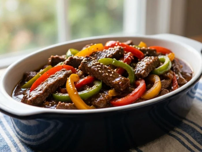 Tender Slow Cooker Pepper Steak — The Ultimate Comfort Dinner