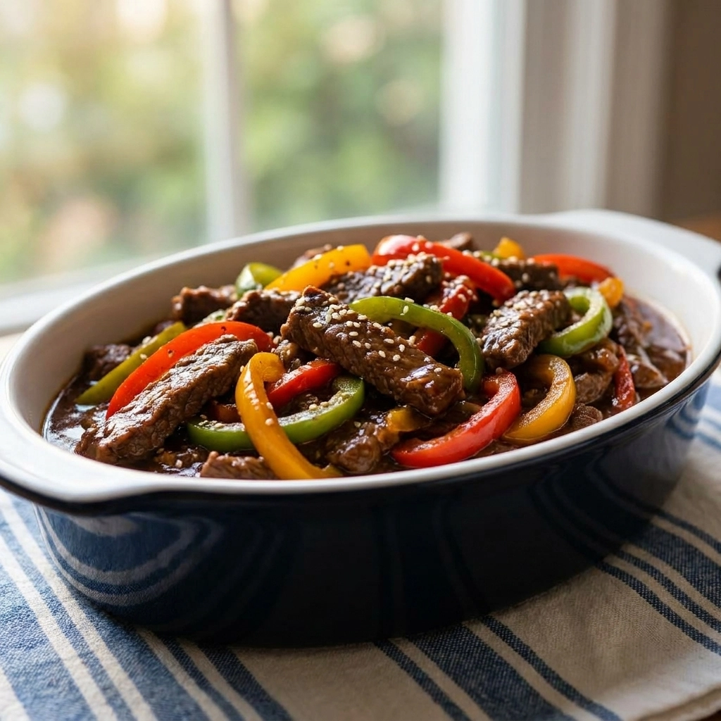 Tender Slow Cooker Pepper Steak — The Ultimate Comfort Dinner