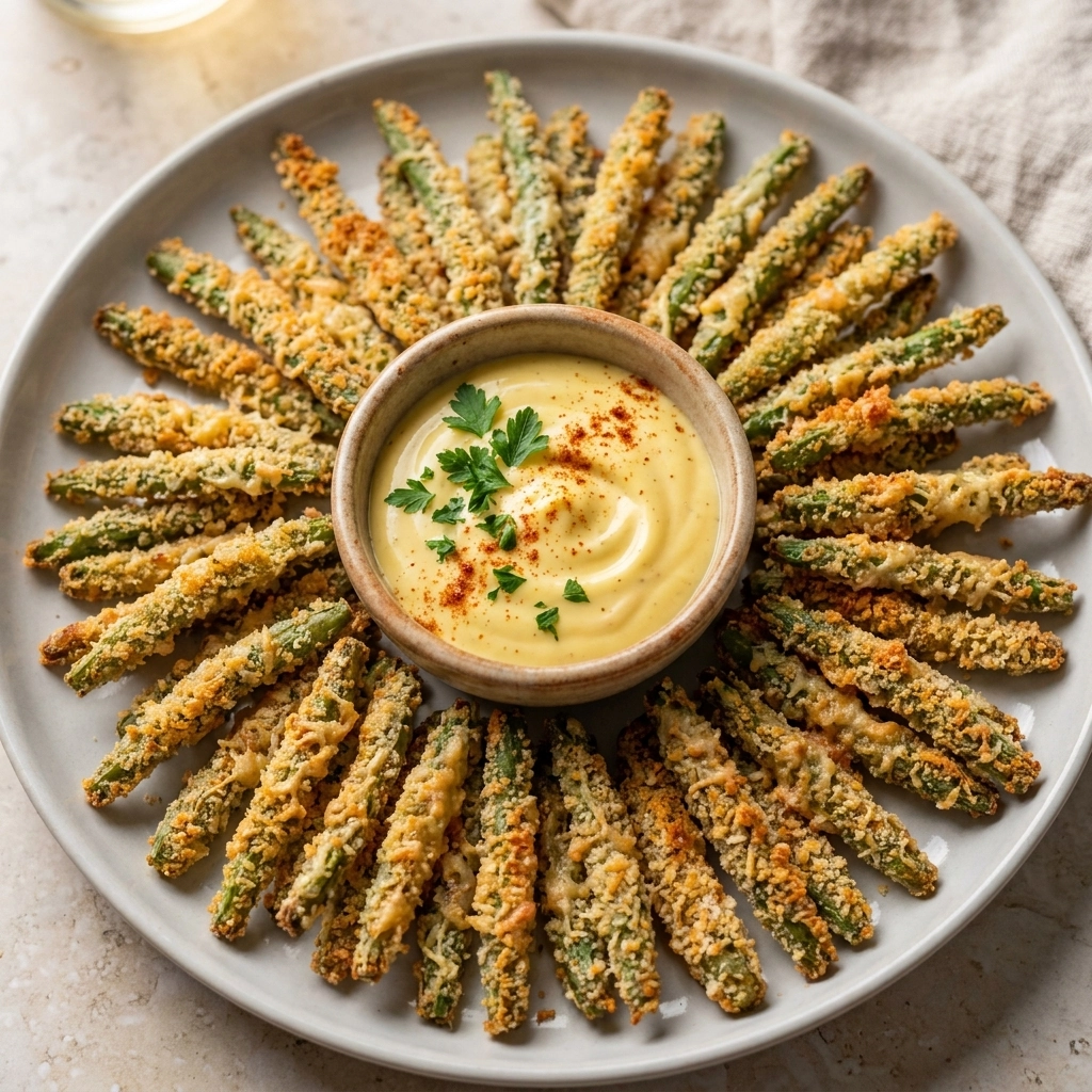 Irresistible Air Fryer Green Bean Fries Recipe with Parmesan | Healthy Side Dish Idea