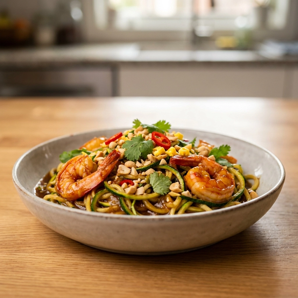 Easy Zesty Zucchini Noodle Pad Thai Recipe for Healthy Dinners | Low Carb Thai Food