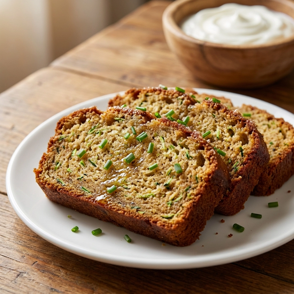 Healthy Zucchini Bread with Greek Yogurt Recipe Easy Moist No Oil | Low Calorie Bread
