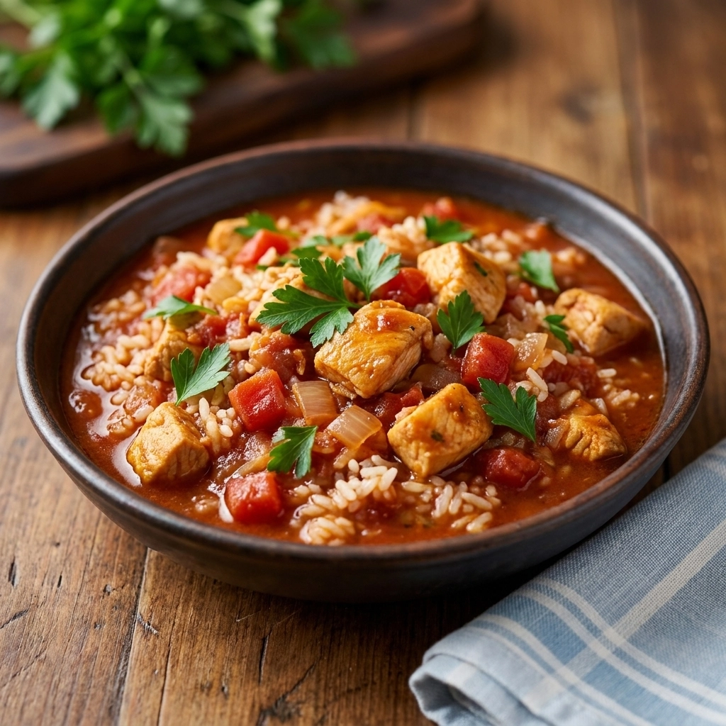 Slow Cooker Chicken Jambalaya — Set It and Forget It!