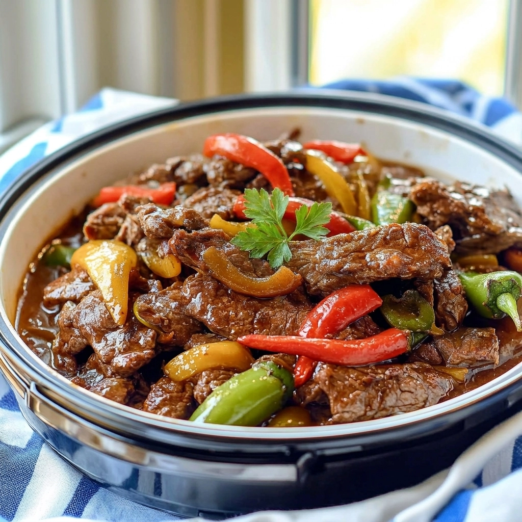 Tender Slow Cooker Pepper Steak — The Ultimate Comfort Dinner