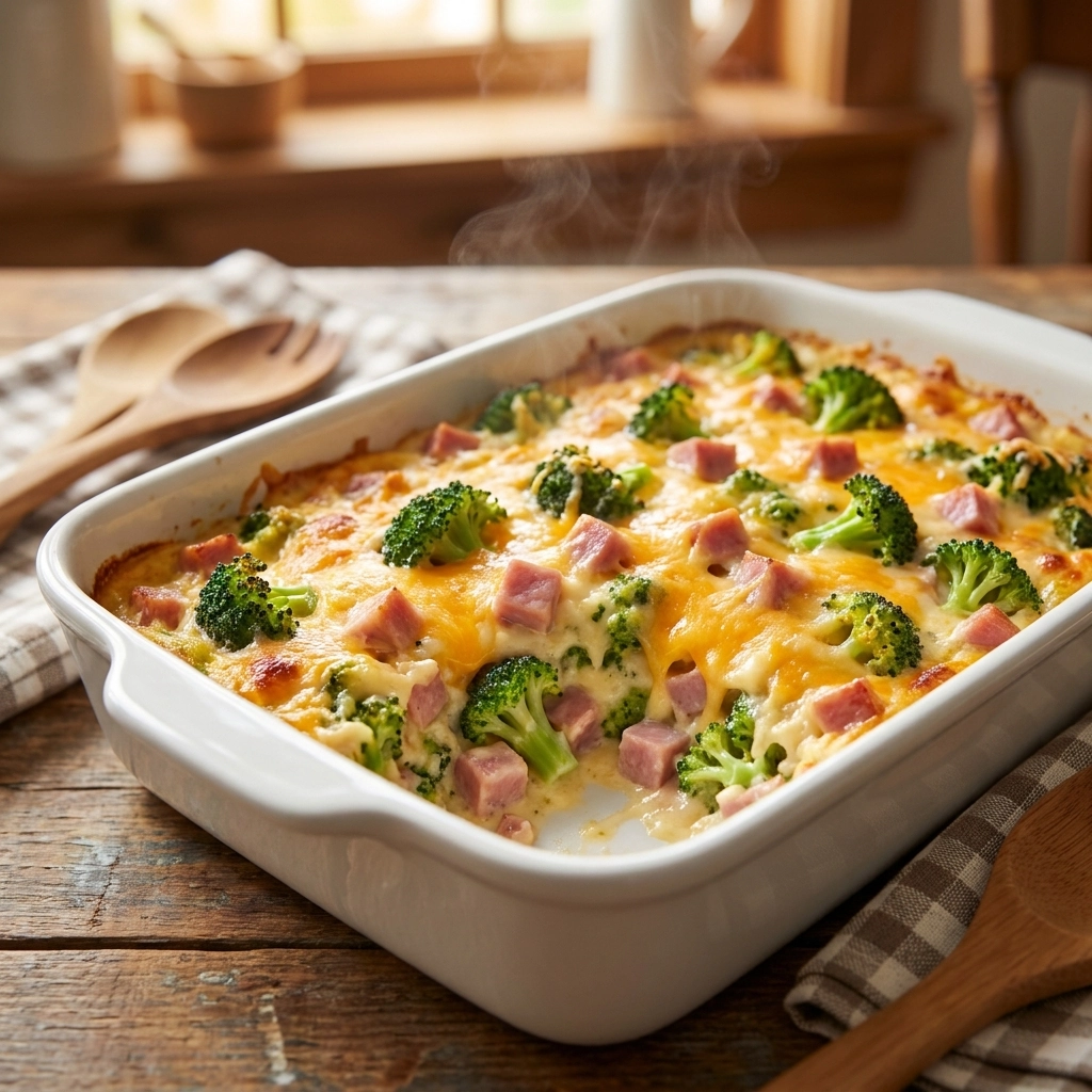 Hearty Ham Broccoli Casserole for Family Dinners | Easy Cheesy Casserole Recipe