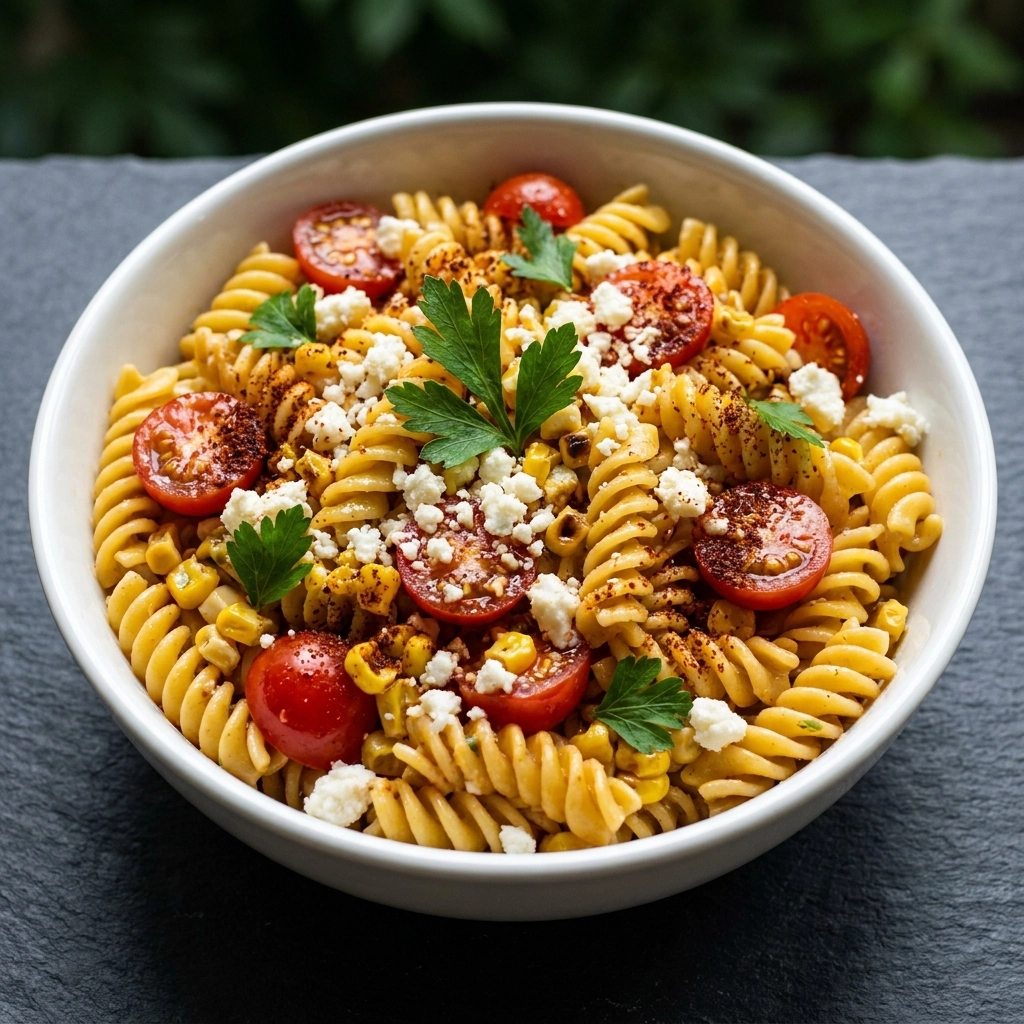 Mexican Street Corn Pasta Salad Recipe Perfect for Parties | Easy Summer Side Dish