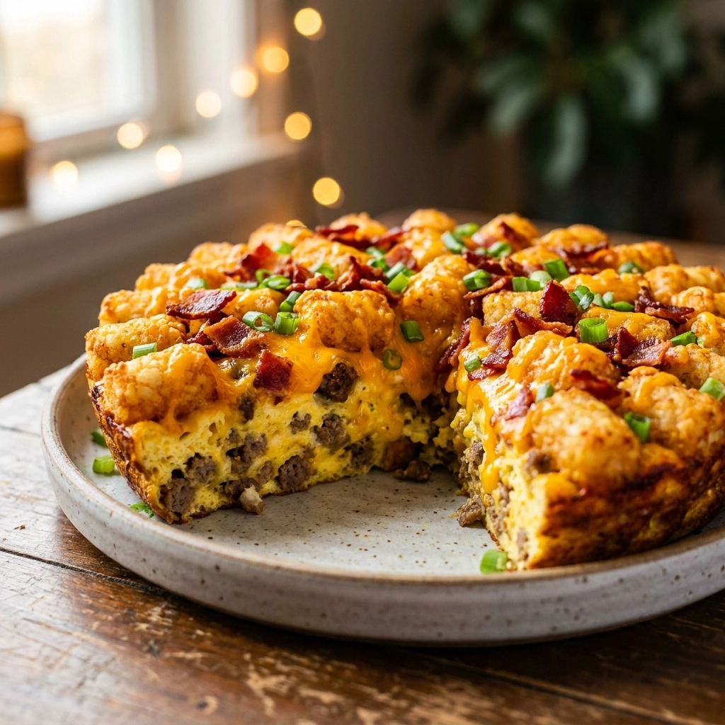 Savory Loaded Tater Tot Casserole Recipe with Crispy Bacon and Cheese Easy Guide | Comfort Food