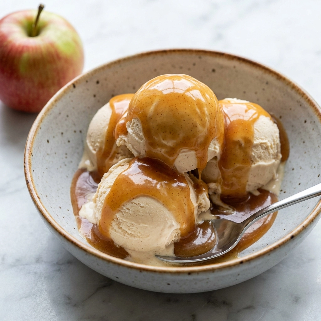Creamy Apple Cider Caramel Ice Cream for Cozy Fall Nights | Best Autumn Dessert