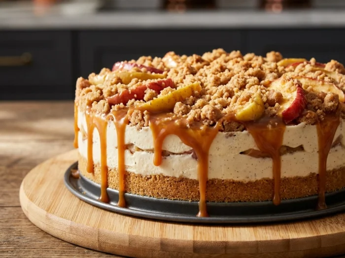 The Ultimate Apple Crumble Ice Cream Cake: A Frozen Autumn Dream | Easy Dessert