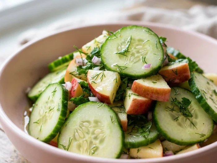 Cucumber Apple Salad Recipe – Easy, Fresh & Healthy Lunch Ideas | Crisp Summer Salad
