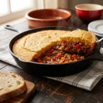 Sloppy Joe Casserole With Cornbread | Easy Family Dinner Casserole Recipe