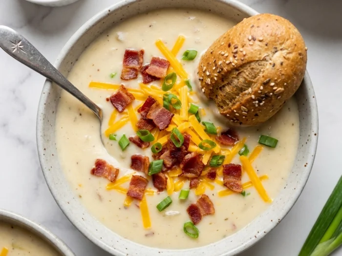 The Ultimate Slow Cooker Potato Soup for Cold Winter Nights | Easy Crockpot Soup