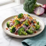 Keto Broccoli Salad with Creamy Dressing | Low Carb Side Dish Recipe