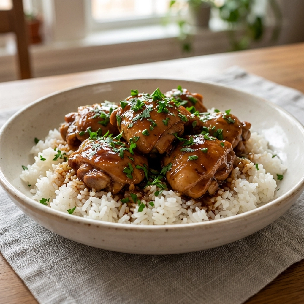 Slow Cooker Chicken Adobo Recipe | Easy Filipino Chicken Adobo Stew