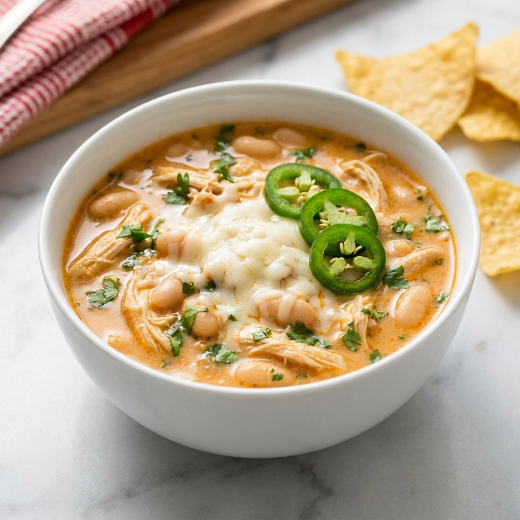 Slow Cooker White Bean Chicken Chili Recipe | Easy Healthy Crockpot Dinner