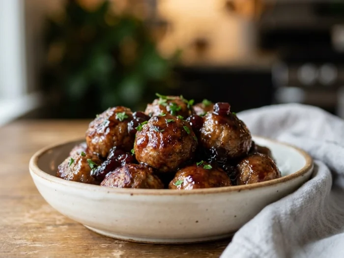 Flavorful Crockpot Meatballs in Sweet Grape Jelly Sauce Recipe Easy and Perfect for Parties | Slow Cooker Appetizers