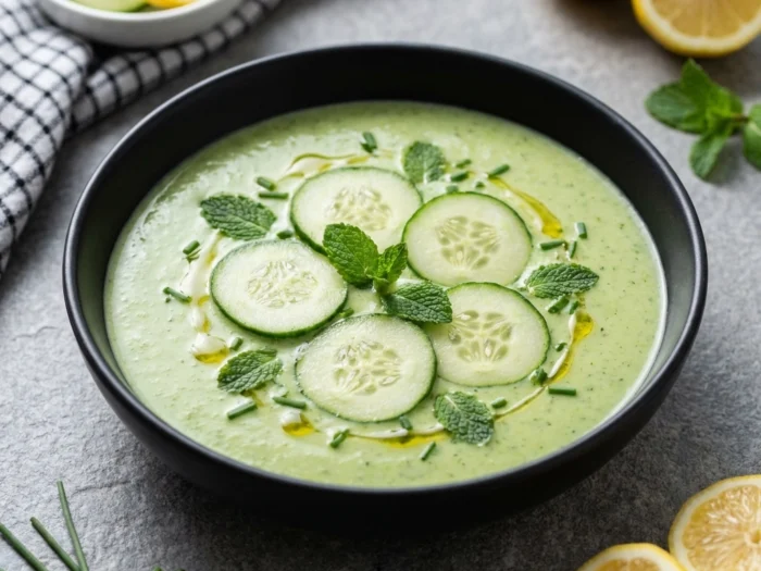 Creamy Cold Cucumber Soup with Fresh Dill and Garlic | Refreshing Summer Soup Recipe