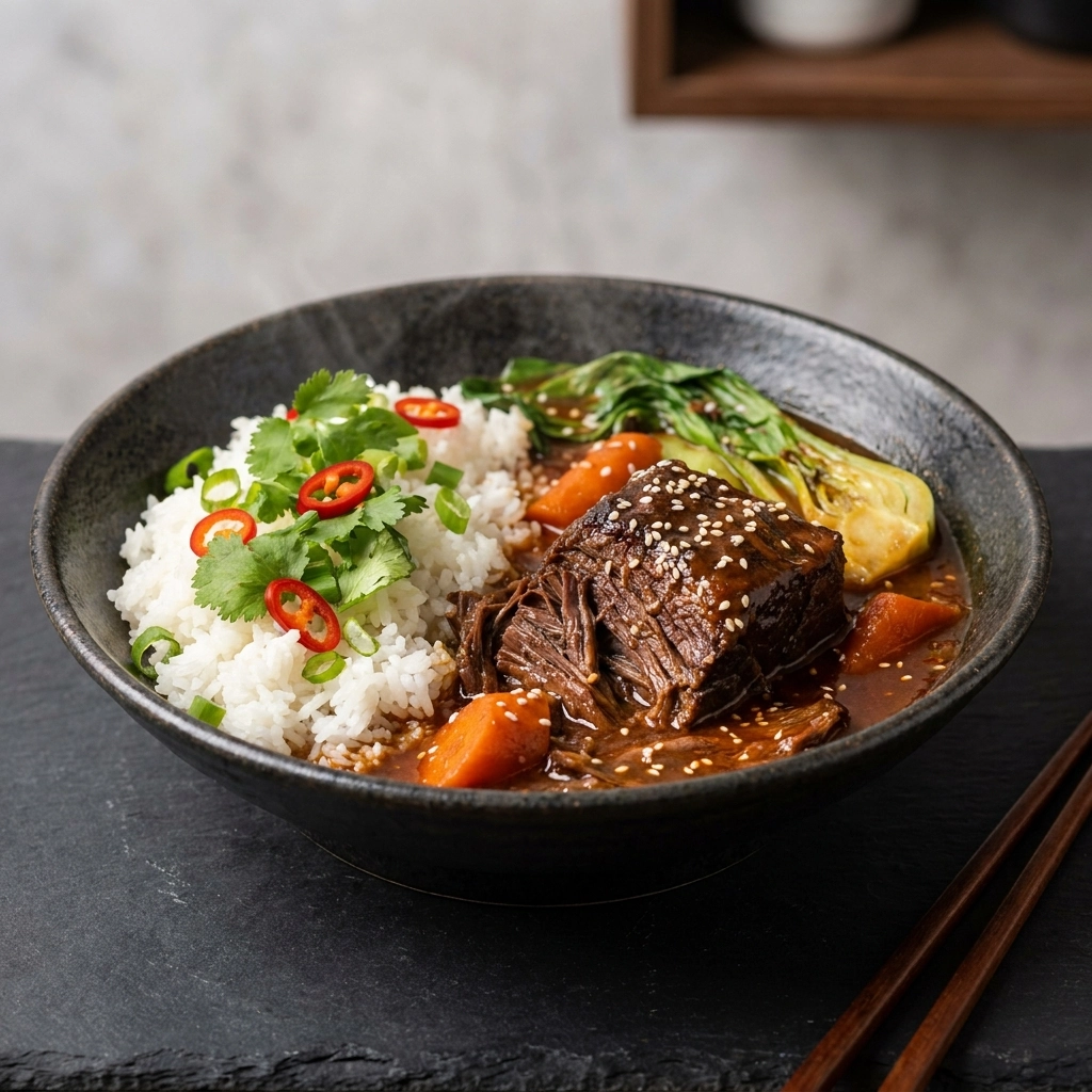 Tender Korean Style Pot Roast with Savory Glaze | Easy Korean Beef Roast Recipe