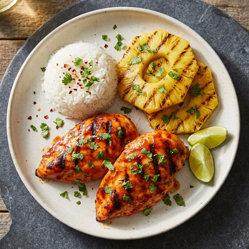 Grilled Aloha Chicken and Pineapple Recipe | Easy Tropical Summer Dinner
