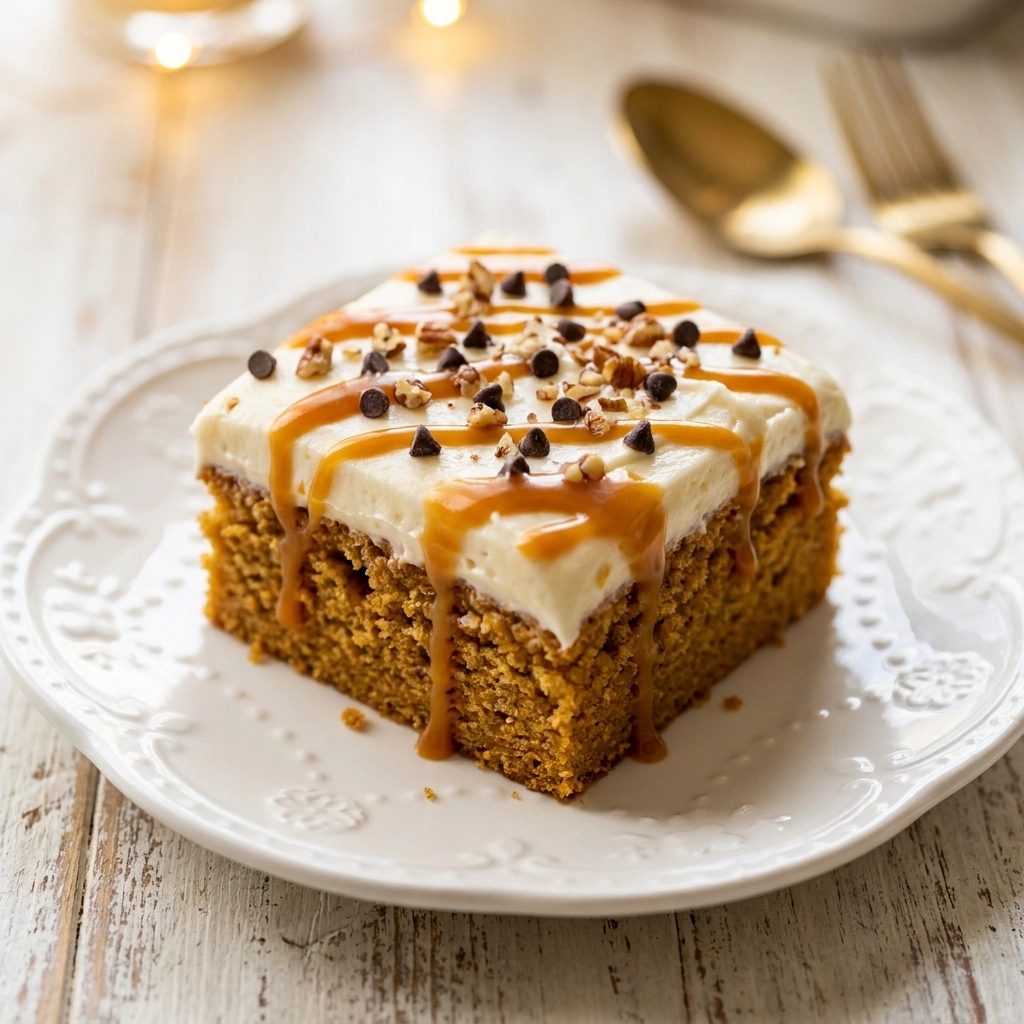 Pumpkin Caramel Poke Cake: The Ultimate Autumn Comfort Dessert | Fall Dessert Ideas