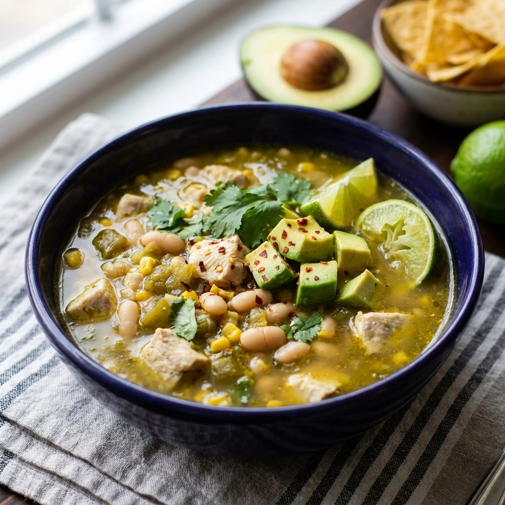 Creamy Green Chili Chicken Soup | Easy Comfort Food Dinner Idea