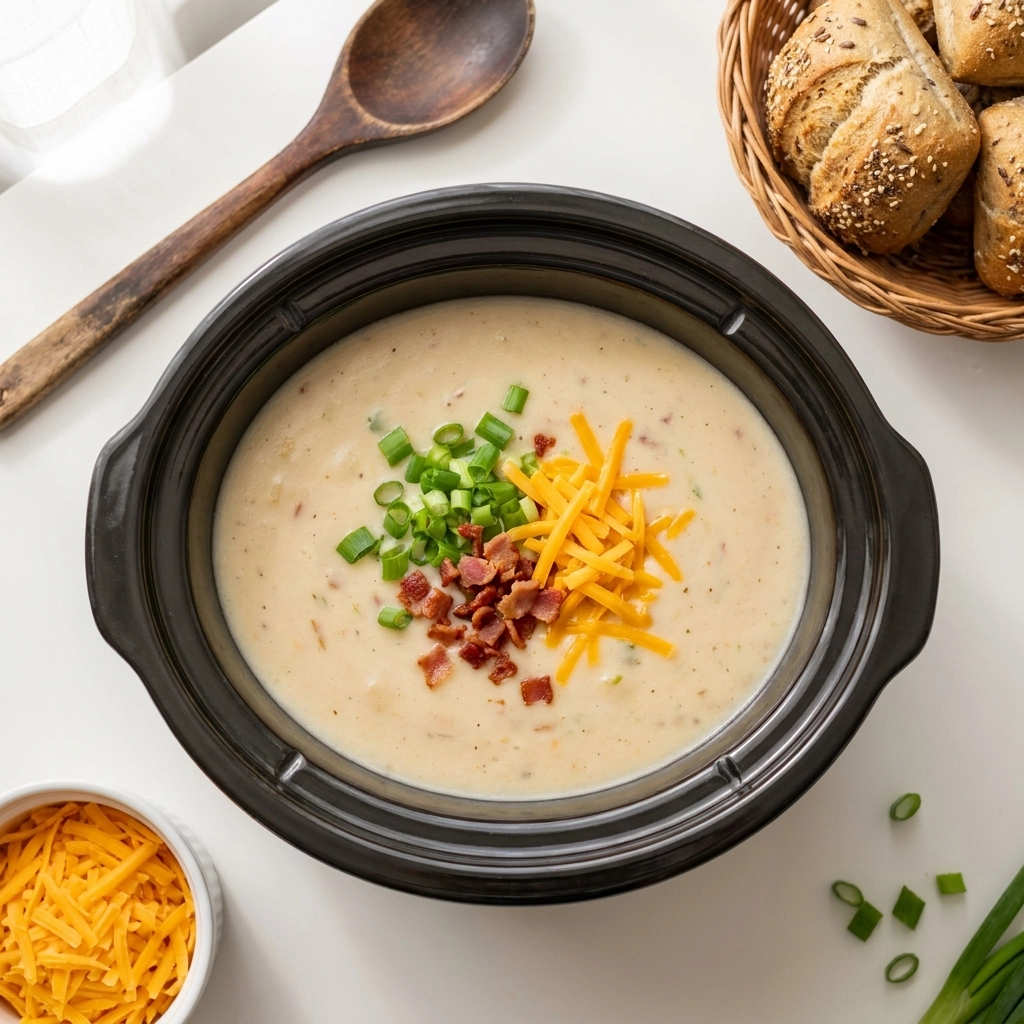 The Ultimate Slow Cooker Potato Soup for Cold Winter Nights | Easy Crockpot Soup