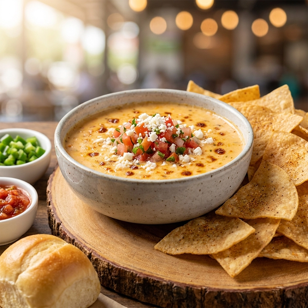 Delicious Nacho Bar Station with Creamy Slow Cooker Queso Recipe Guide | Party Appetizer Idea