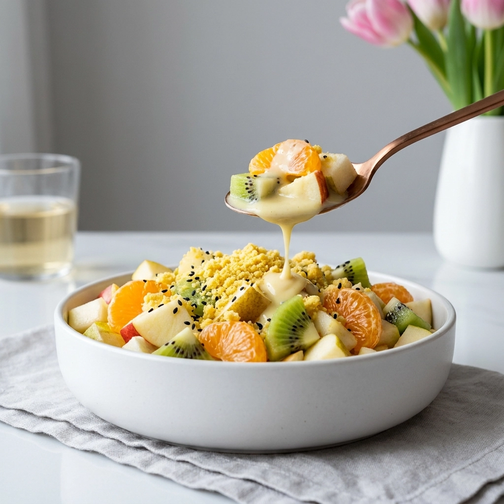 Fresh Apple Pear Fruit Salad with Citrus Glaze | Healthy Autumn Fruit Salad