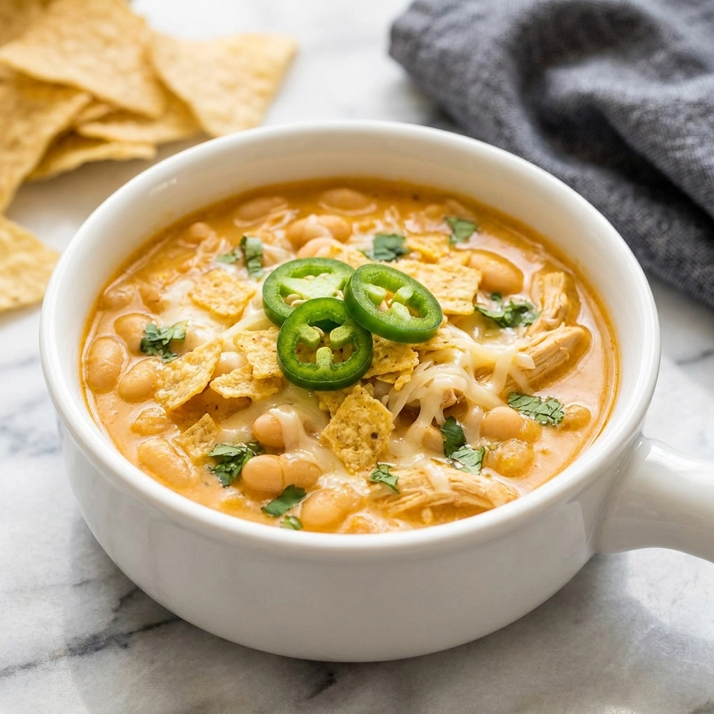 Slow Cooker White Bean Chicken Chili Recipe | Easy Healthy Crockpot Dinner